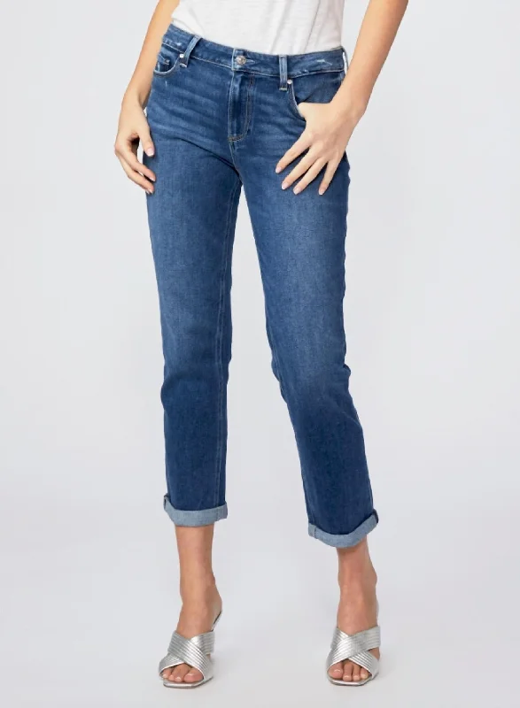 Comfy Women's Outfits for Daily Wear Brigitte Mid-Rise Slim Boyfriend Denim Jeans In Eiffel