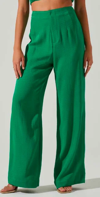 Stylish And Comfortable Clothing For Women Green Trousers by ASTR the Label