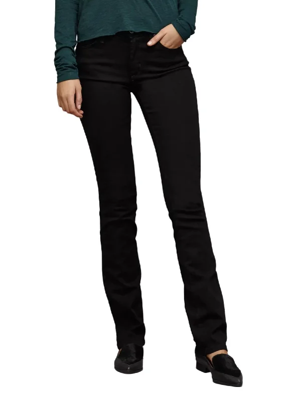 Clothes Woman Hunter Straight Jean In Black Clean