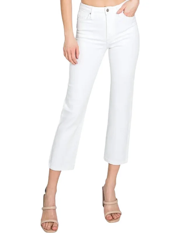 Women's Date Night Outfit Siena High Rise Straight Leg Jeans In Optic White