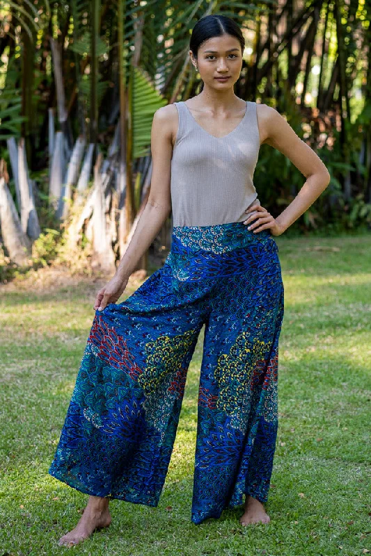 Clothing Brands Teal Ripple Palazzo Pants