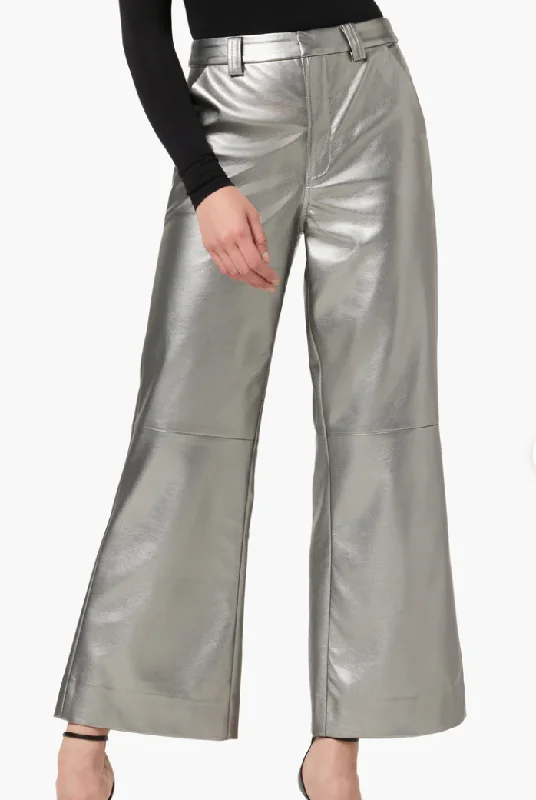 Women's Plus-Size Casual Outfit The Metallic Vegan Leather Pant by Joe's Jeans