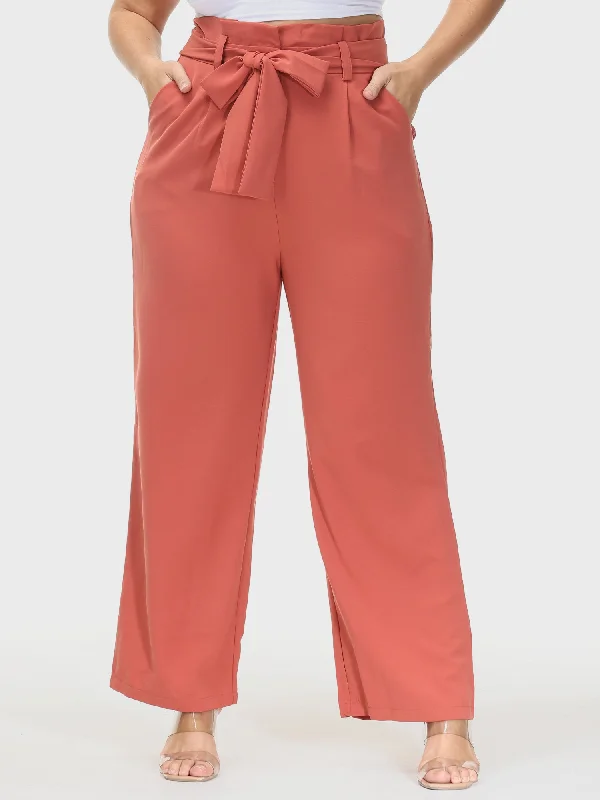 Women's Professional Clothes Versatile Wide Leg Vocational Suit Pants with Belt