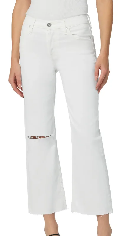 Weekend Sale White Wide Leg Crop Jean By Hudson Jeans